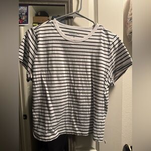 Black and white striped tee
